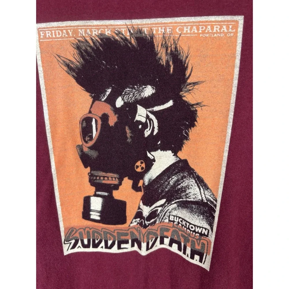 VTG Adidas Sudden Death Bucktown Campus Shirt 2XL College Portland OR Grunge
